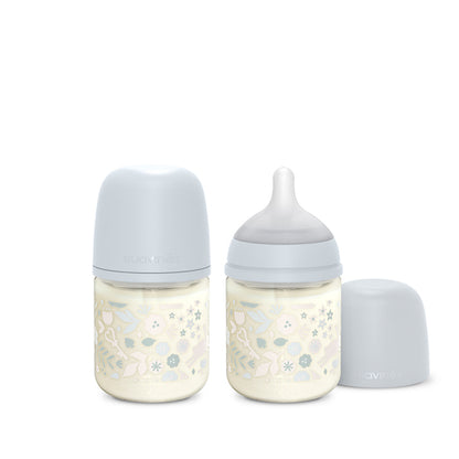 Suavinex Biberon Vetro Silicone S Wonderland Blu 120ml