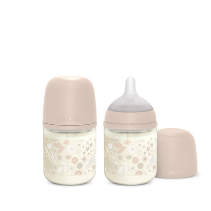 Suavinex Biberon Vetro Silicone S Wonderland Rosa 120ml