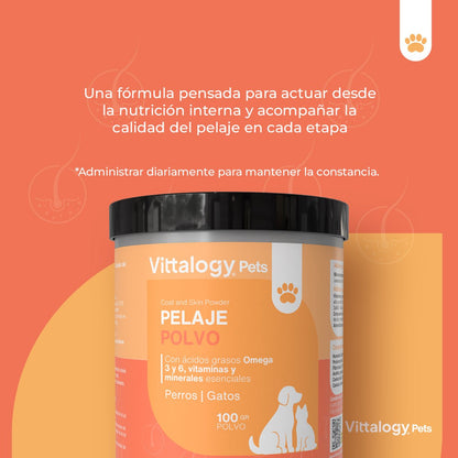 Vittalogy Pelagem em Pó 3x100gr【PACK POUPANÇA】