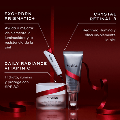 Medik8 Rejuvenation Routine: Daily Radiance Vitamin C 50 ml + Crystal Retinal 3 30 ml + Exo-PDRN Prismatic 4 ml