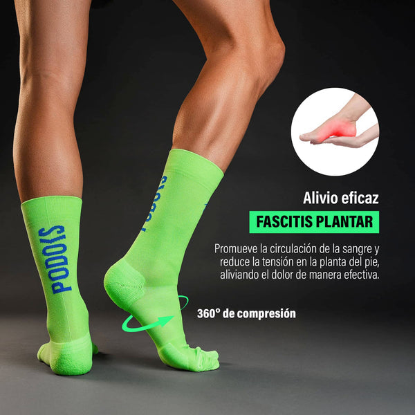 Podoks Calcetines Biomecânicos de Corrida H5 Verdes TXL