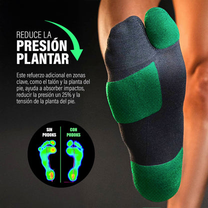Podoks Calcetines Biomecánicos Running H3 Pro Gris Oscuro TM