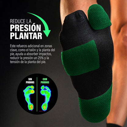 Podoks Calcetines Biomecánicos Running H3 Pro Negros TXL
