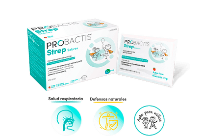 Probactis Strep Kids Complemento Alimenticio Fresa 30 sobres