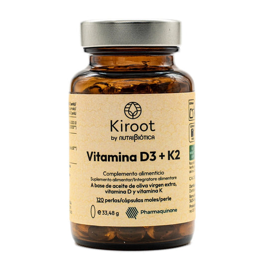 Kiroot Vitamina D3 + K2 120 perlas