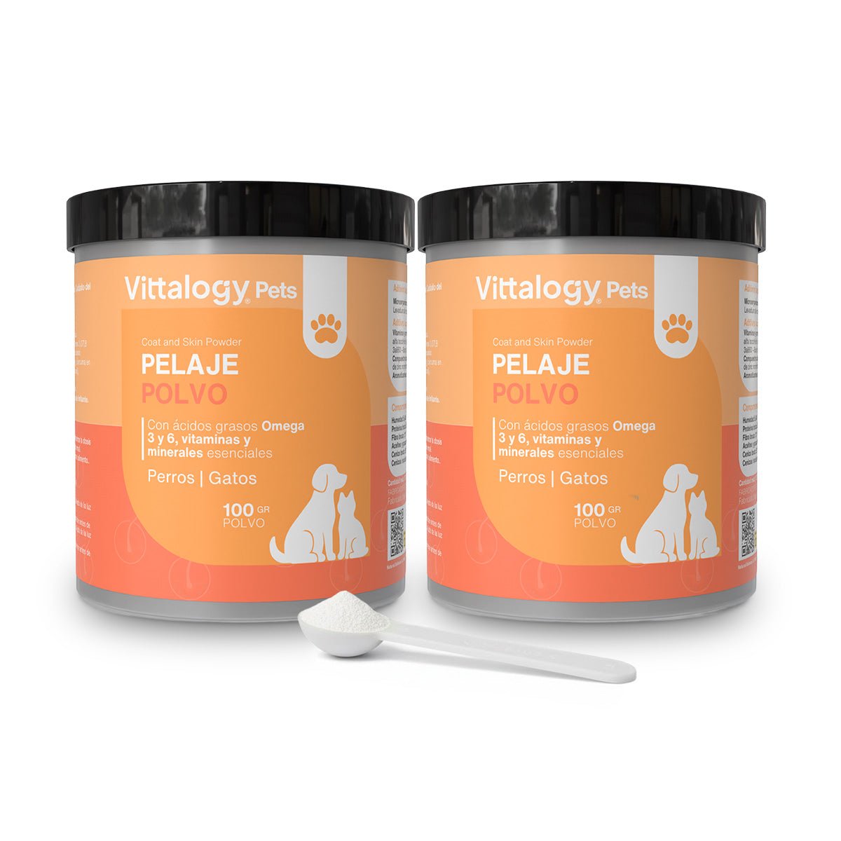 Vittalogy Pelaje Polvo 2x100gr【PACK AHORRO】