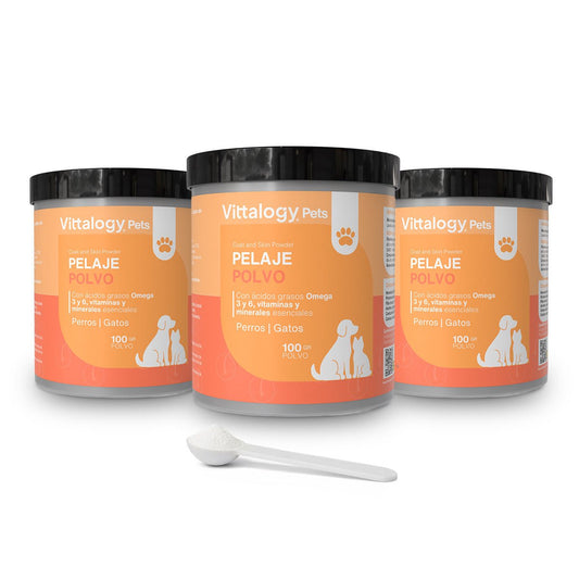 Vittalogy Pelagem em Pó 3x100gr【PACK POUPANÇA】