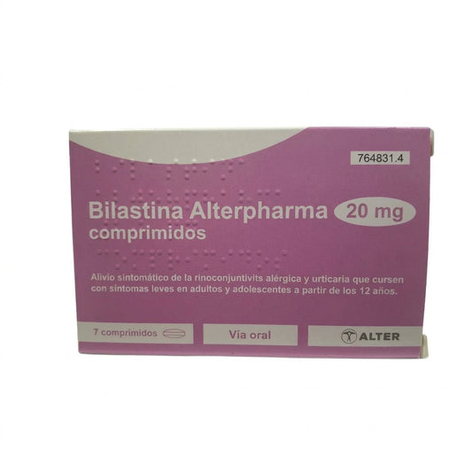 Bilastina Alterpharma 20 mg 7 Comprimidos