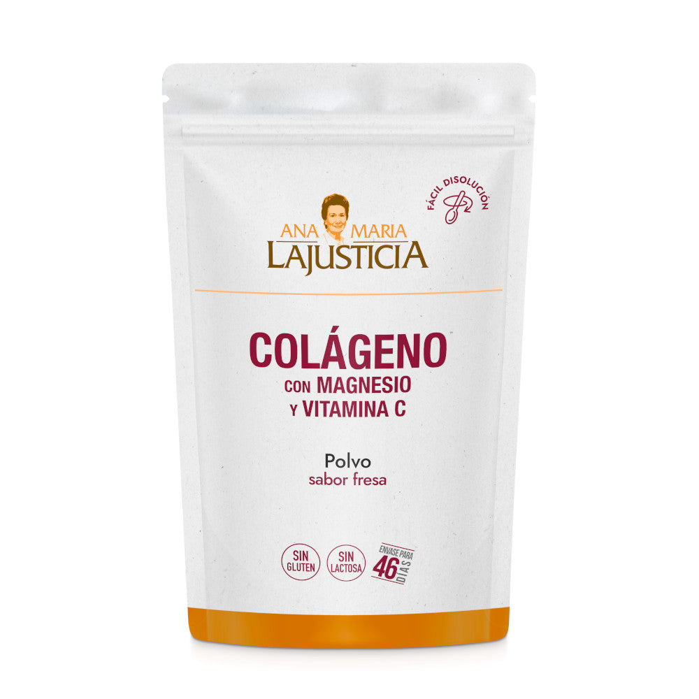 ANA MARÍA LAJUSTICIA Collagen + Magnesium + Vit. C Strawberry Flavor 350g