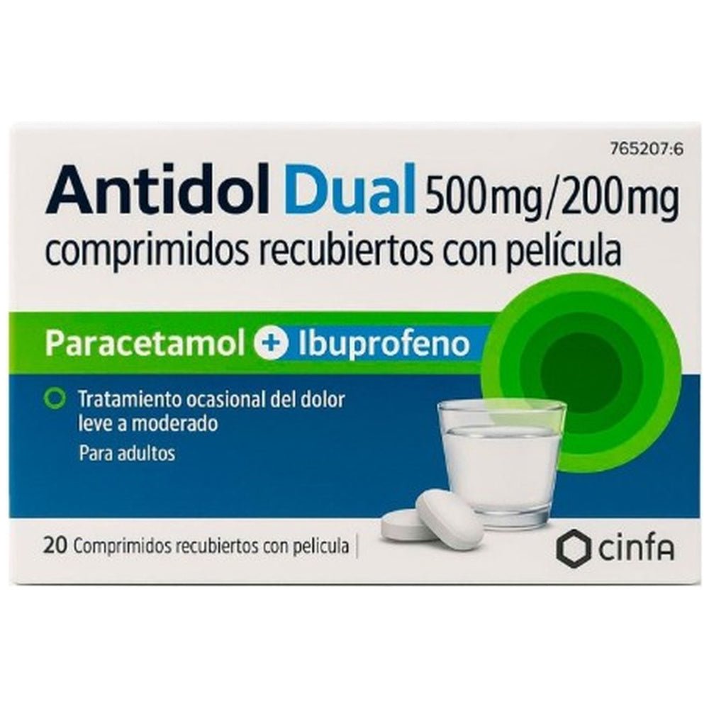 Antidol Dual 500mg/200mg 20 comprimidos