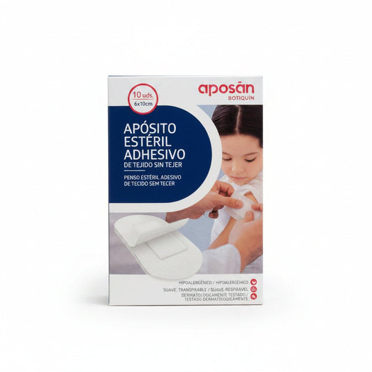 Aposan Pansement stérile adhésif en tissu non tissé 6x10 cm 10 unités