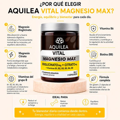 Aquilea Vital Magnesio Max 120 Cápsulas