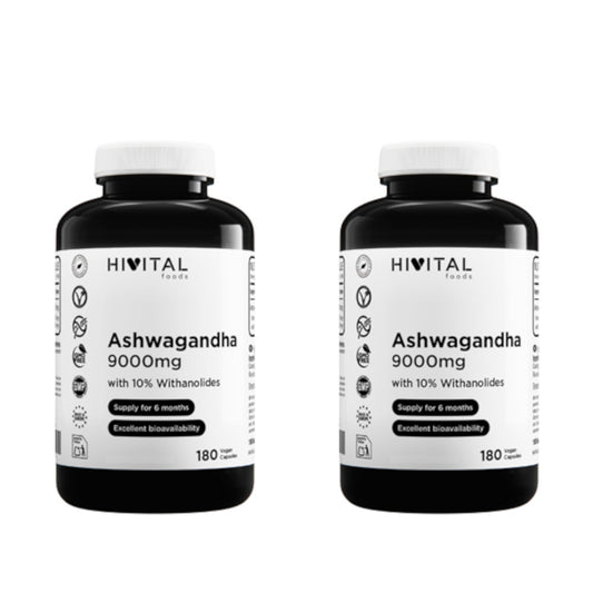 Hivital Ashwagandha 9000 mg Duplo 2x180 cápsulas