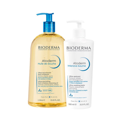 BIODERMA Atoderm Pack Intensive Baume 500ml + Aceite de Ducha1L