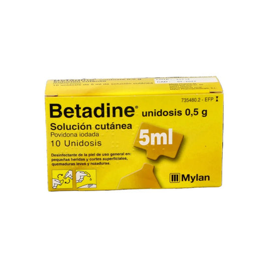 Betadine Unidosis 100 mg/ml Solución Cutanea 5 Unidosis 10 ml