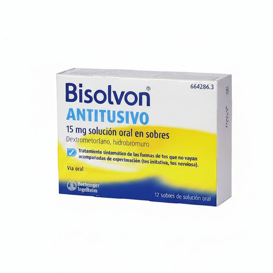 Bisolvon Antitusivo 15 mg 12 Sobres Solución Oral 7,5 ml