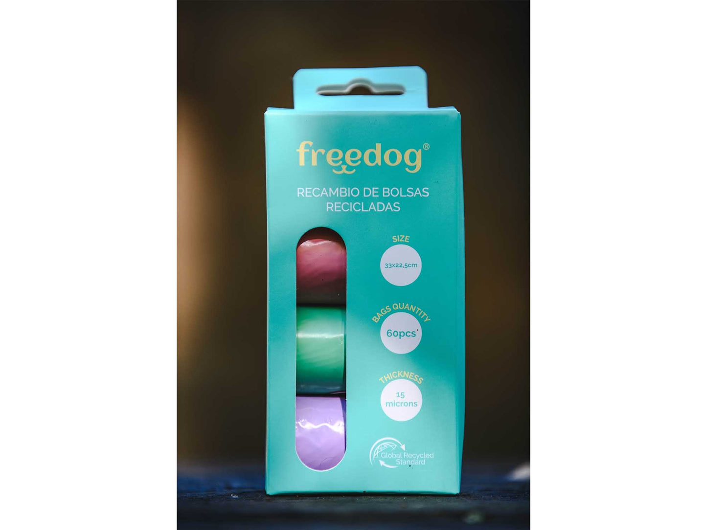 Freedog Bolsas Higiénicas Colores Pastel 4 rollos de 15 bolsas