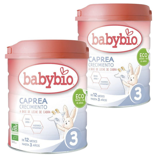 BABYBIO Caprea 3 Leche de Cabra de Crecimiento +12m Duplo 2x800g