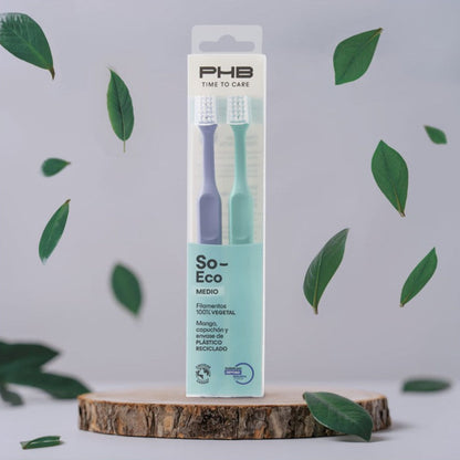 PHB Cepillo Dental Medio Time To Care So Eco 2 unidades