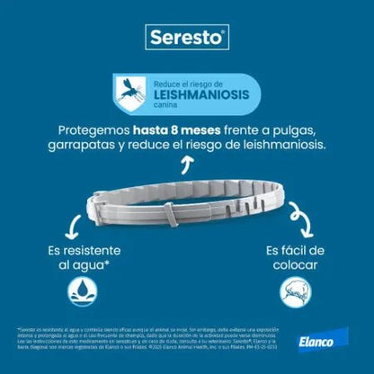 Seresto Collare Cani + 8 Kg 70cm Lattina
