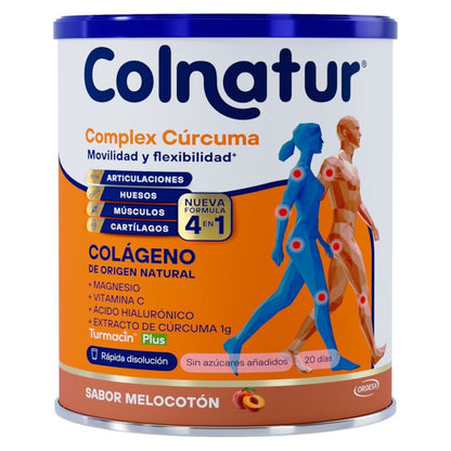 COLNATUR Complex Cúrcuma sabor Melocotón Colágeno Soluble 254g