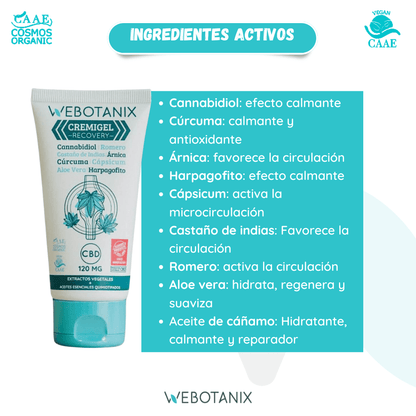 WeBotanix Cremigel Oseo Recovery cbd BIO 75ml