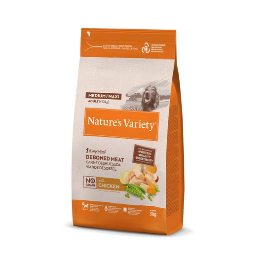 Nature's Variety Dog No Grain Adult Med/Max Pollo 3Kg