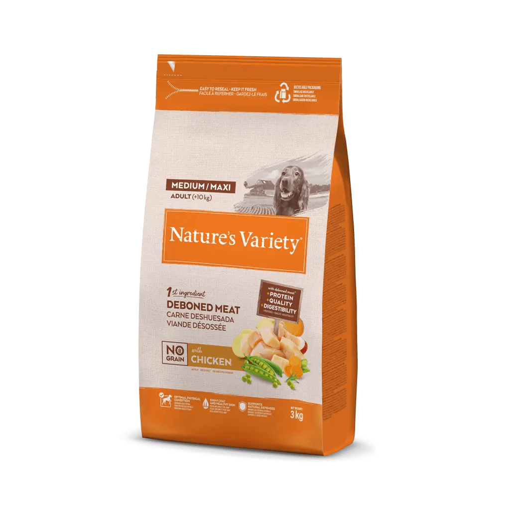 Nature's Variety Dog No Grain Adult Med/Max Pollo 3Kg