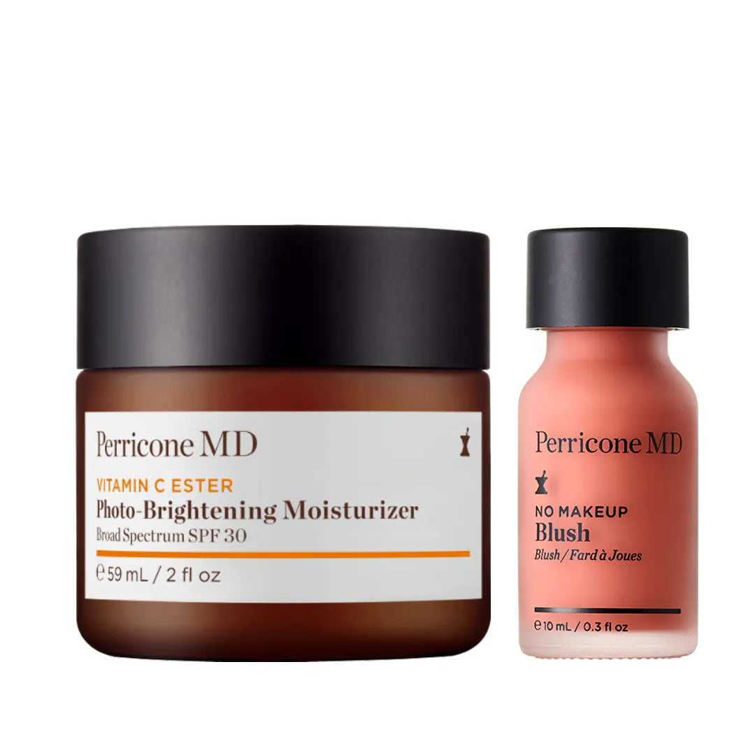 Perricone Pack Brillo Natural: Hidratante Vitamina C SPF 30 y Rubor Sutil