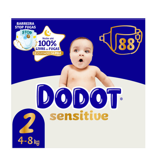 Dodot Sensitive Jumbo Pack Pañales Talla 2 88 uds