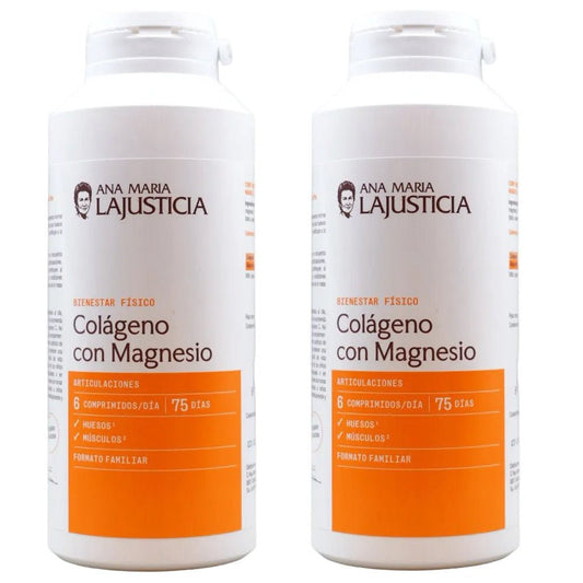 Ana María Lajusticia Colágeno + Magnesio Duplo 450 comp x 2 unidades