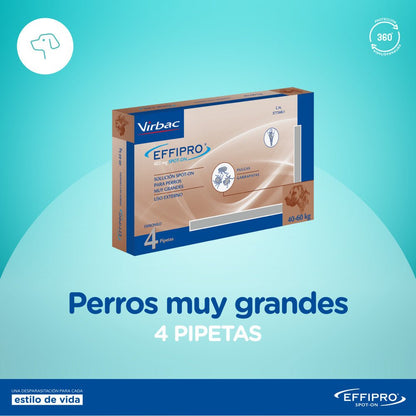 Effipro 402 Mg Spot On Cão +40 Kg 4 Pipetas V2