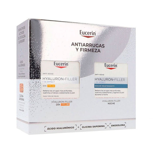EUCERIN Hyaluron-Filler Dry Skin: Day Cream SPF 30 (50ml) + Night Cream 50ml【Christmas Pack】