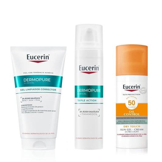 Eucerin DermoPure Oil Control Pack Gel de Limpeza 150ml + Sérum 40ml + Protetor Solar Gel-Creme 50ml