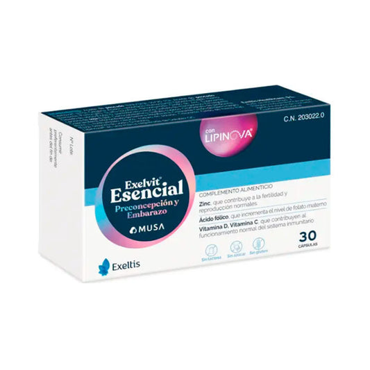 Exelvit Esencial Preconcepción y Embarazo 30 cápsulas