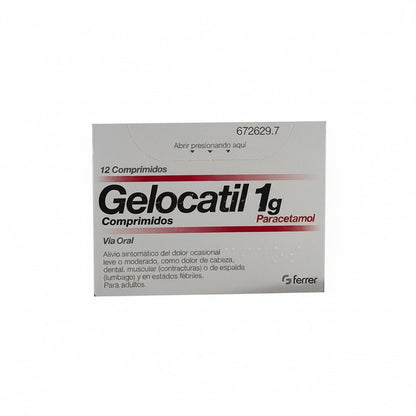 Gelocatil 1 G 12 Comprimidos