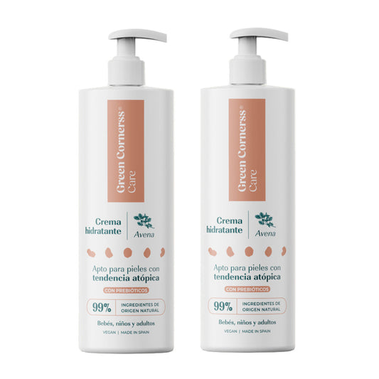 Green Cornerss Care Crema Hidratante de Avena 2x280 ml