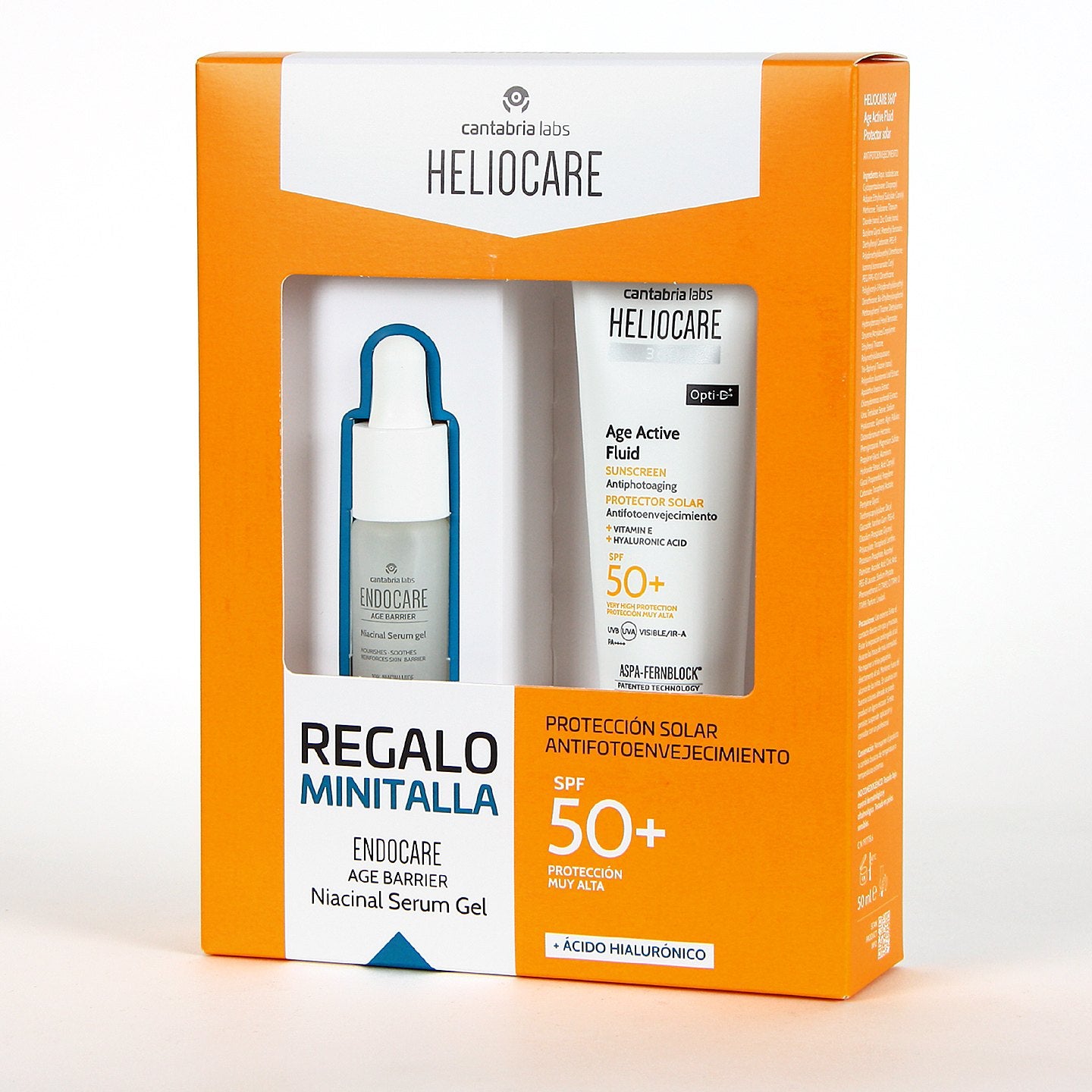 HELIOCARE Pack Age Active Fluid SPF50 50ml + Endocare Cellage Straffende Creme 15ml