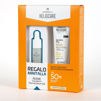 HELIOCARE Pack Age Active Fluid SPF50 50ml + Endocare Cellage Straffende Creme 15ml