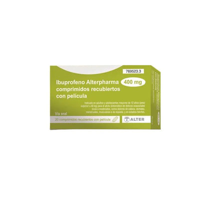 Ibuprofeno Alterpharma 400 mg 20 Comprimidos Recubiertos