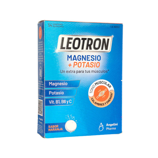 LEOTRON Magnésium+Potassium Triple Action 54 Comprimés Effervescents