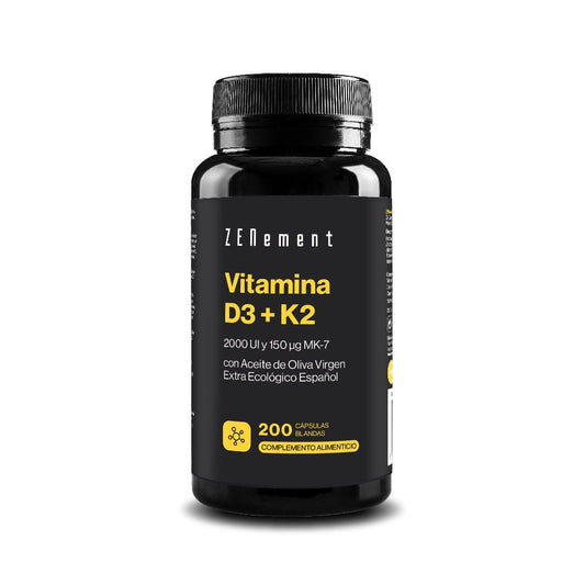 Zenement Vitamina D3 + K2 2000 UI 200 cápsulas
