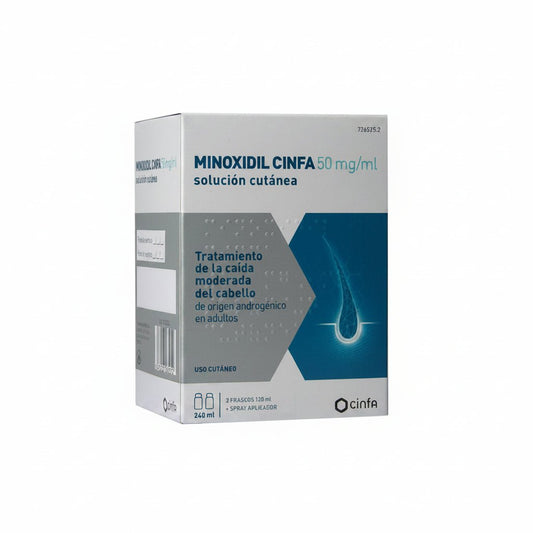 Minoxidil Cinfa 50 mg/ml Solución Cutanea 1 Frasco 120 ml