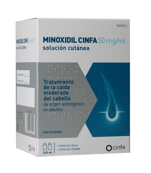 Minoxidil Cinfa 50 mg/ml Solución Cutanea 1 Frasco 120 ml