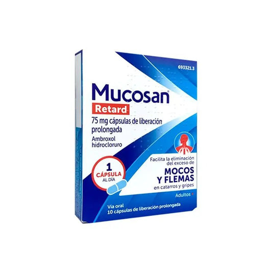 Mucosan Retard 75 mg 10 Cápsulas Liberación Prolongada
