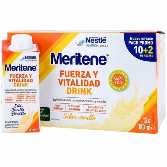 Meritene Fuerza y vitalidad Vainilla 12x180ml