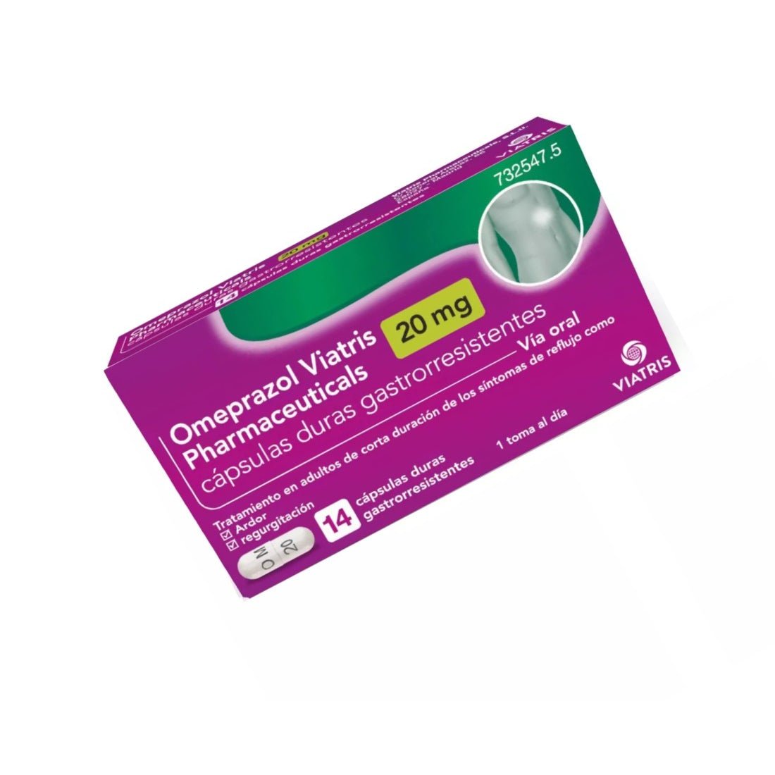 Omeprazol Viatris Pharmaceuticals 20 mg 14 Cápsulas Gastrorresistentes