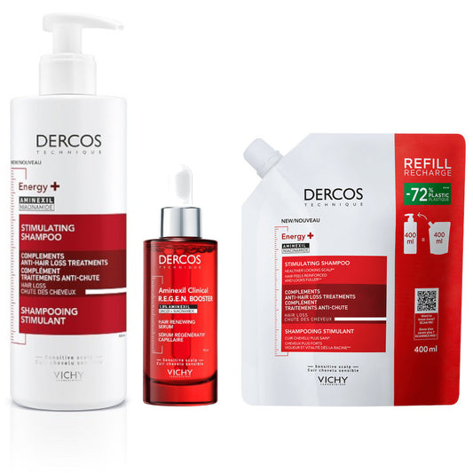 Vichy DERCOS Serum 90 ml + Champú 400ml + Recarga 400ml