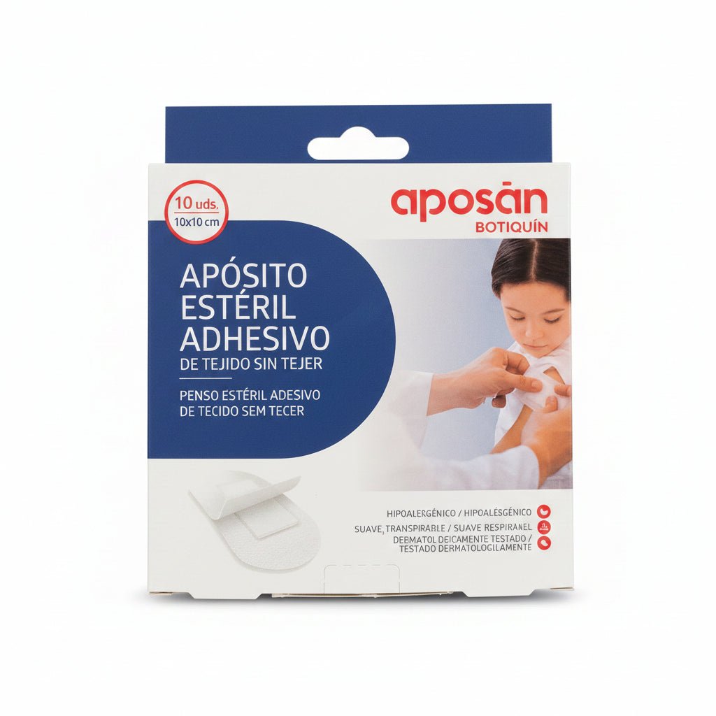 Aposan Apósito Estéril Adhesivo Tejido sin Tejer 10x10cm 10 unidades