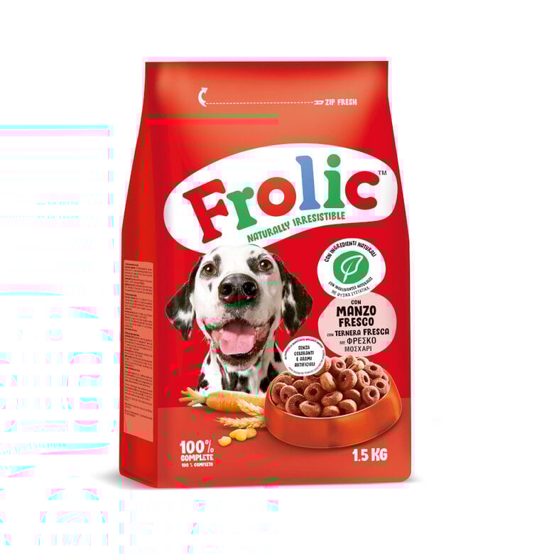 Frolic Adulto Vitello Alimento Semiumido per Cani 1,5Kg